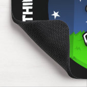 TAPIS DE SOURIS DRÔLE D'ABDUCTION D'UFO DE VACHE À (Coin)