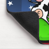 TAPIS DE SOURIS DRÔLE D'ABDUCTION D'UFO DE VACHE À (Coin)