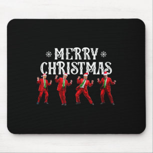 Tapis De Souris Drôle danse Trump Père Noël Noël Xmas Pyjama