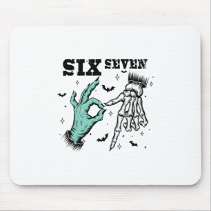 Tapis De Souris Drôle de 67 Mème Squelette Effrayant Six Sept Gen 