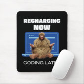 Tapis De Souris Drôle de Bigfoot Programmeur Rechargeant Codage Pl (Avec souris)