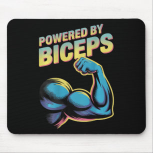 Tapis De Souris Drôle de blague de gym imprimée au dos Biceps Gain