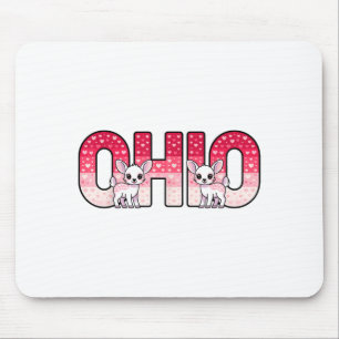 Tapis De Souris Drôle de cerf de l'Ohio Fête du Midwest O-h-i-o à