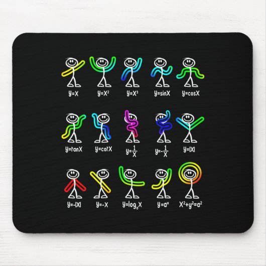 Tapis De Souris Drôle de danse d'algèbre Fonction Prof de maths Ge (Devant)