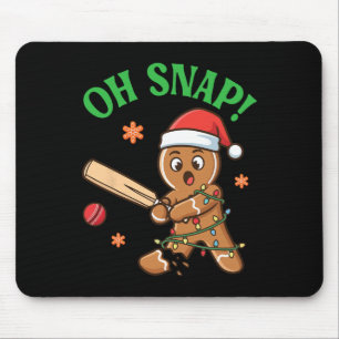 Tapis De Souris Drôle de grillon en pain d'épice Noël Cookie Oh Sn