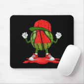 Tapis De Souris Drôle de la pastèque de base-ball de la pastèque D (Avec souris)
