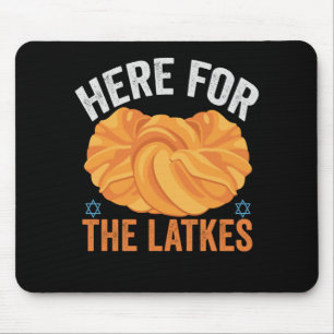 Tapis De Souris Drôle de latke de Hanukkah Cuisine juive Vacances 