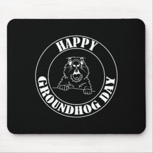 Tapis De Souris Drôle de marmotte criant joyeux jour de la marmott