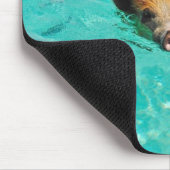 Tapis de souris drôle de natation de porc (Coin)