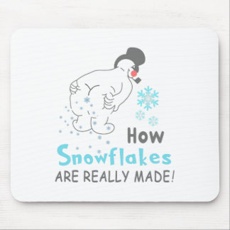 Tapis De Souris Drôle de neige Comment les flocons de neige sont v