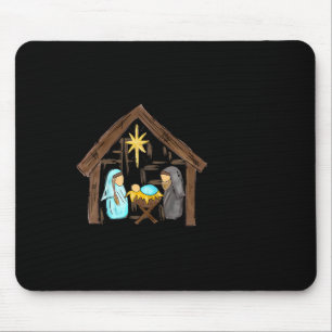 Tapis De Souris Drôle de Noël chrétien Jésus Oh venez adorons