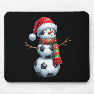 Tapis De Souris Drôle de Noël Football Bylls Bonhomme de neige