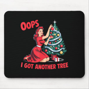 Tapis De Souris Drôle de Noël Vintage Oups j'ai eu un autre arbre
