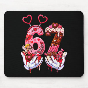 Tapis De Souris Drôle de Saint-Valentin 67 Meme Mains Six Sept Ten