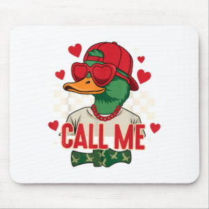 Tapis De Souris Drôle de Saint-Valentin Garçon Canard Chasse Appel