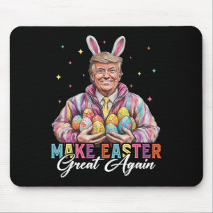 Tapis De Souris Drôle de Trump Faire Pâques Grande Encore Lapin Ch