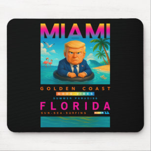 Tapis De Souris Drôle de Trump sur un anneau de natation canard ja