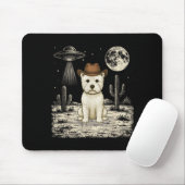 Tapis De Souris Drôle de West Highland White Terrier Cowboy Wester (Avec souris)