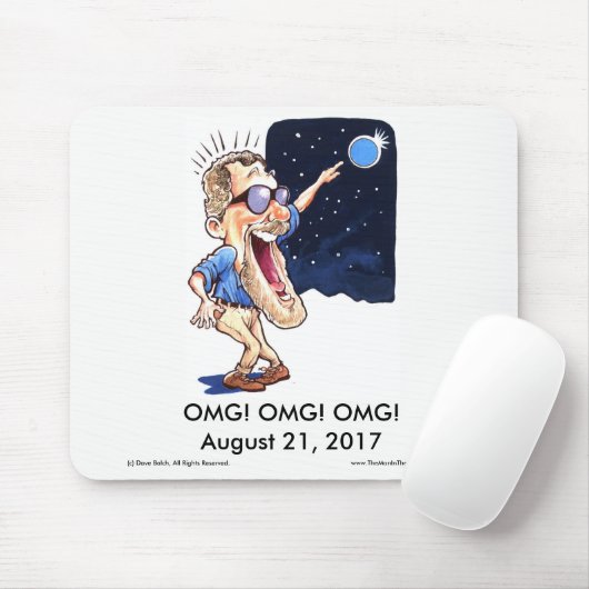 Tapis de souris drôle d'éclipse (Avec souris)