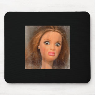 Tapis De Souris Drôle dégoûtant doll face mème