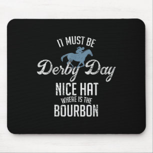 Tapis De Souris Drôle Derby Day Et Mint Juleps Horse Racing