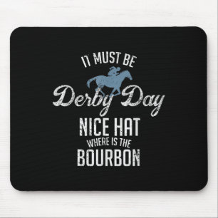 Tapis De Souris Drôle Derby Day Et Mint Juleps Horse Racing Femmes