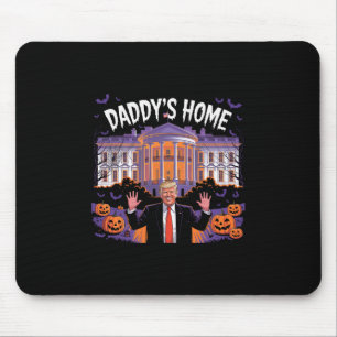 Tapis De Souris Drôle d'Halloween Trump 2025 Papa est à la maison