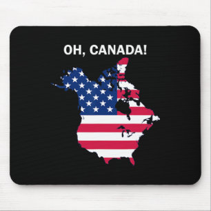 Tapis De Souris Drôle Donald Trump Oh Canada États-Unis Drapeau Am