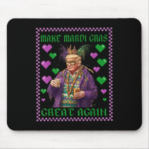 Tapis De Souris Drôle Donald Trump perles Mardi Gras Festival Fleu