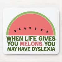 Drôle Dyslexie Citation Dyslexique Humour Watermel