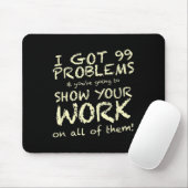 Tapis De Souris Drôle Enseignant Math Dire Citation Phrase Graphiq (Avec souris)