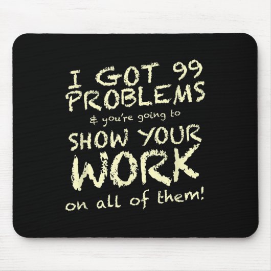 Tapis De Souris Drôle Enseignant Math Dire Citation Phrase Graphiq (Devant)