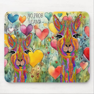 Tapis De Souris Drôle et coloré Pas de Prob Llama Pad Souris