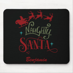 Tapis De Souris Drôle Être Vilain Sauver Santa Le Voyage Noël T S