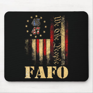Tapis De Souris Drôle Fafo Trump Fafo Américain Etats-Unis