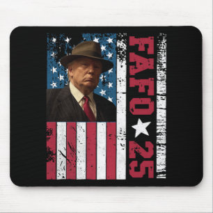 Tapis De Souris Drôle Fafo Trump Photo Usa Drapeau Retro Vintage P