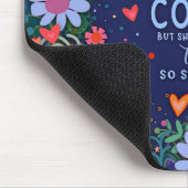 Tapis De Souris Drôle Floral joyeux Croyé Citation Fatiguée (Coin)