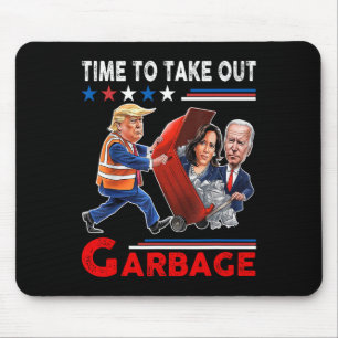 Tapis De Souris Drôle Garbage Pour Trump 2024 - Il Est Temps De So
