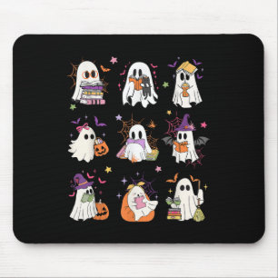 Tapis De Souris Drôle Ghost Livre Lecture Halloween Livres Lover T