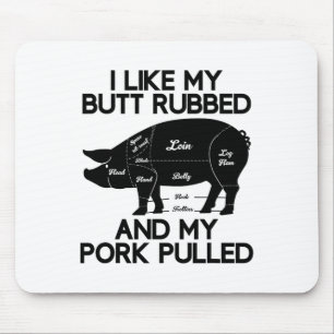 Tapis De Souris Drôle Griller Barbecue Porc Rub Byrbecue Lover Cad