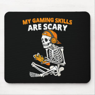 Tapis De Souris Drôle Halloween Skeleton Gamer compétences de jeu