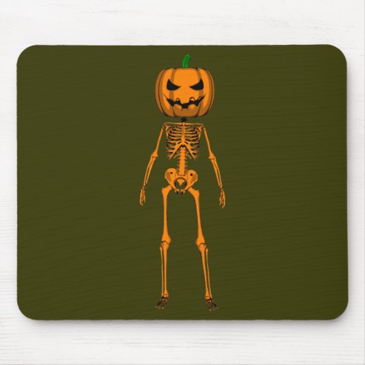Tapis De Souris Drôle Halloween Squelette (Devant)