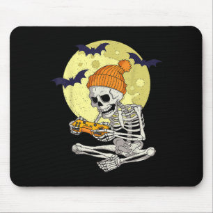 Tapis De Souris Drôle Halloween Squelette Joueur Jeux Vidéo Garçon