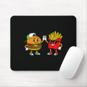 Tapis De Souris Drôle Hamburger Frites Combo Snacks Nourriture Rap (Avec souris)