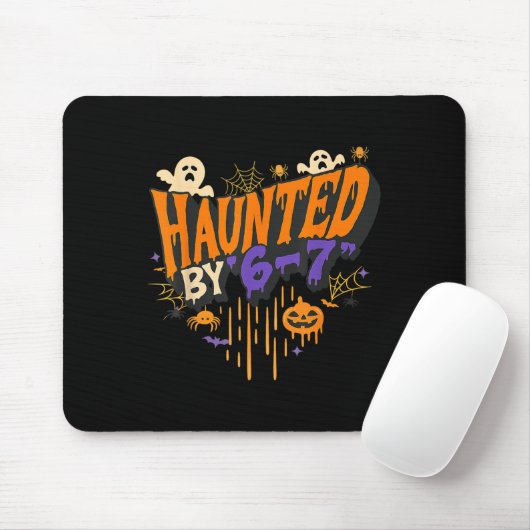 Tapis De Souris Drôle Hanté Par 6 7 Déchets Costume Halloween Pour (Avec souris)