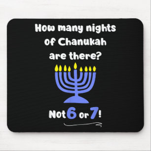 Tapis De Souris Drôle Hanukkah 67 Mème Professeur Combien de nuits