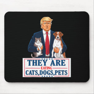 Tapis De Souris Drôle Ils Mangent Les Chiens Les Chats Les Animaux