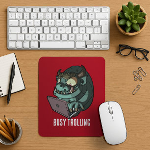 Tapis De Souris Drôle Internet Troll Busy Trolling Ordinateur port