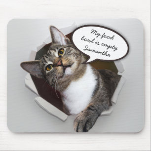 Tapis De Souris Drôle Interrupteur Chat Personnalisé