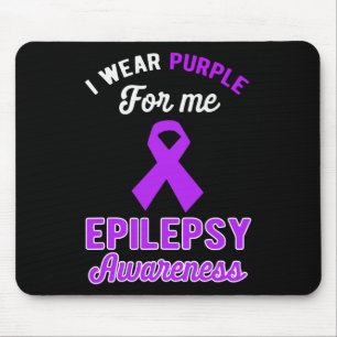 Tapis De Souris Drôle Je Porte Violet Pour Moi Epilepsie Sensibili